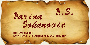 Marina Sokanović vizit kartica